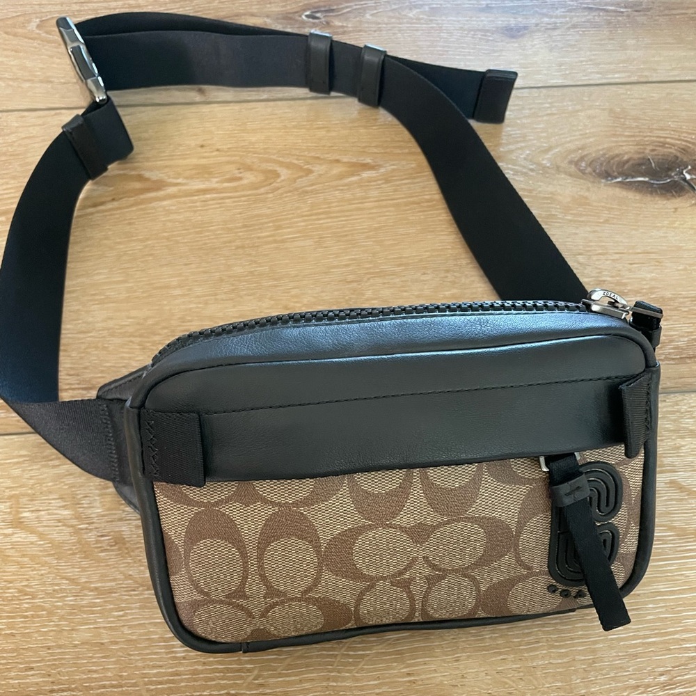 Coach Edge mini belt crossbody bag signature canvas